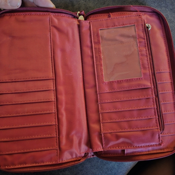 EUC Maroon Leather Like Wallet - Picture 3 of 4